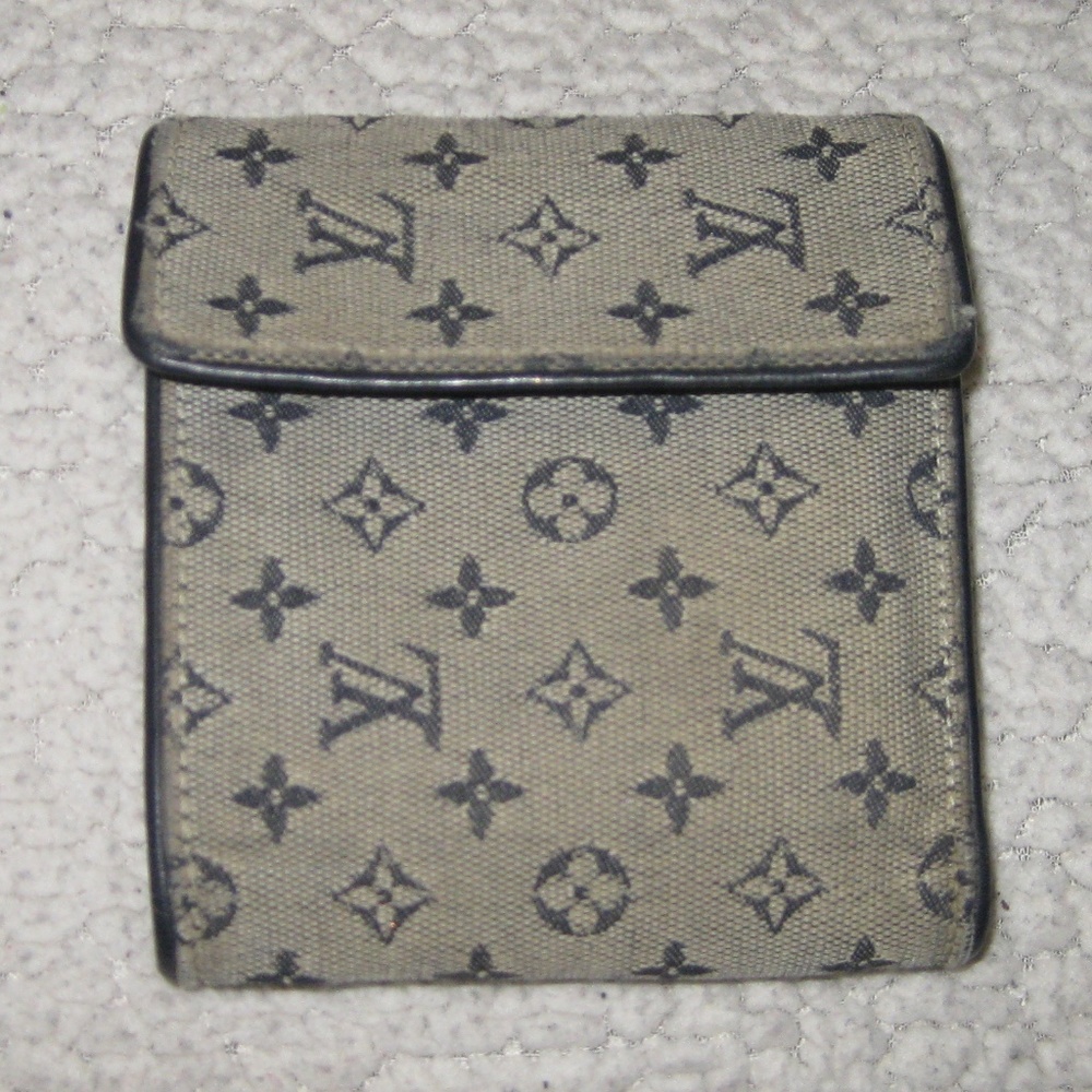 Louis Vuitton Blue Mini Lin Wallet